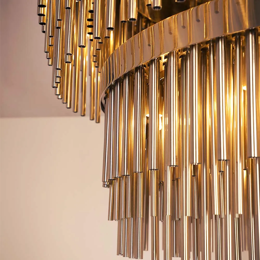 /storage/Streamline Suspension (4 Levels) | Luxury Art Deco Brass Chandelier