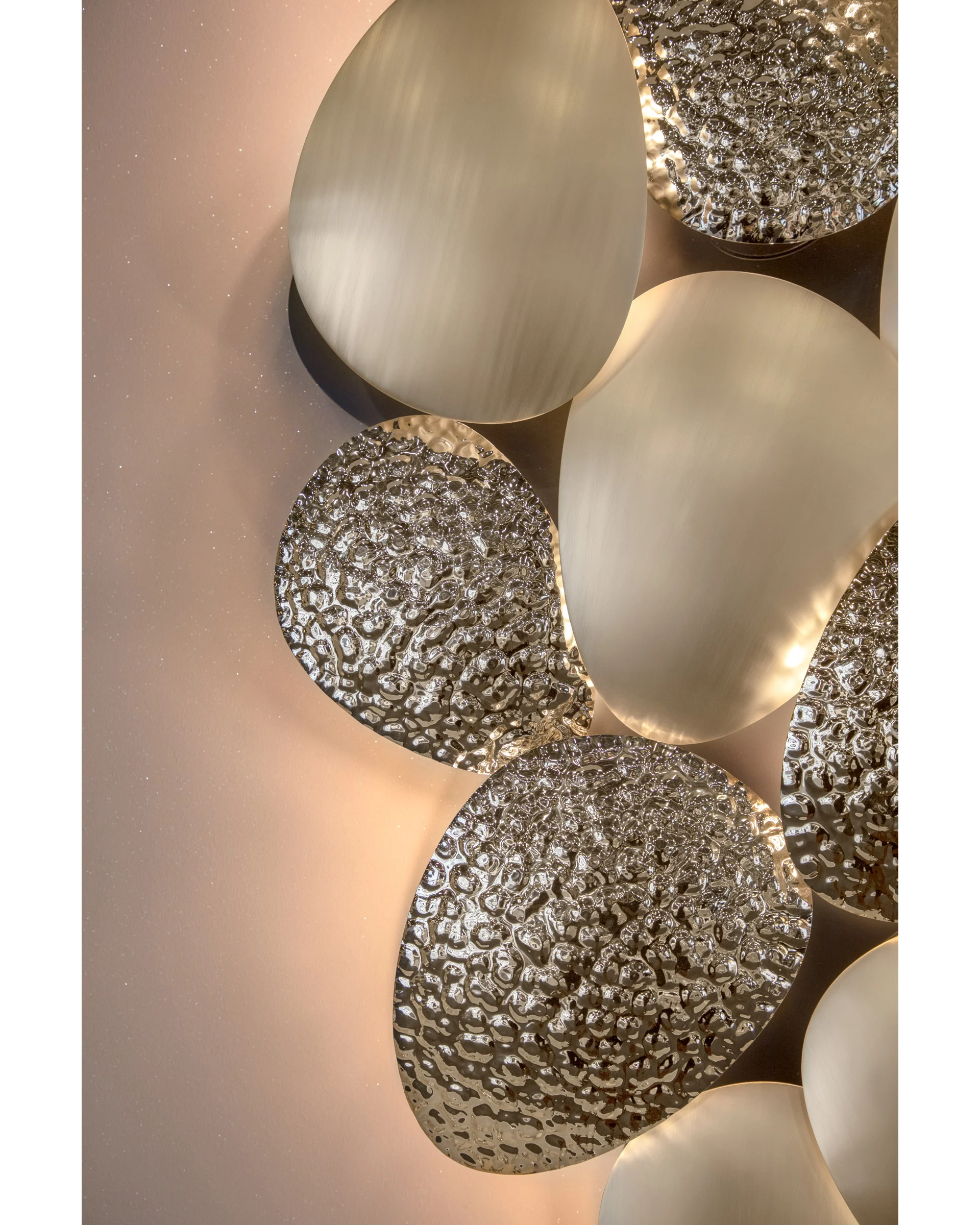 /storage/Luxury brass Mastery Wall Light with handcrafted gold-plated brass plates, modern elegant design.