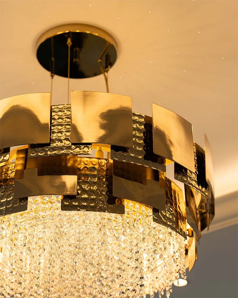 /storage/castro lighitng mondrian suspension round brass plates hammered and plane