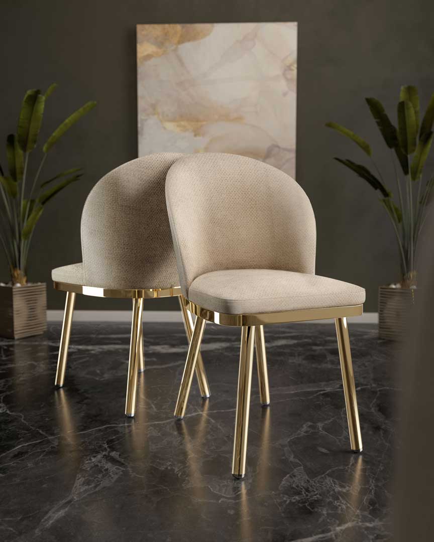 /storage/Luxury brass Penelope Chair with gold-plated brass legs, black nickel details, and premium customizable upholstery, embodying feminine sophistication and art-deco elegance.
