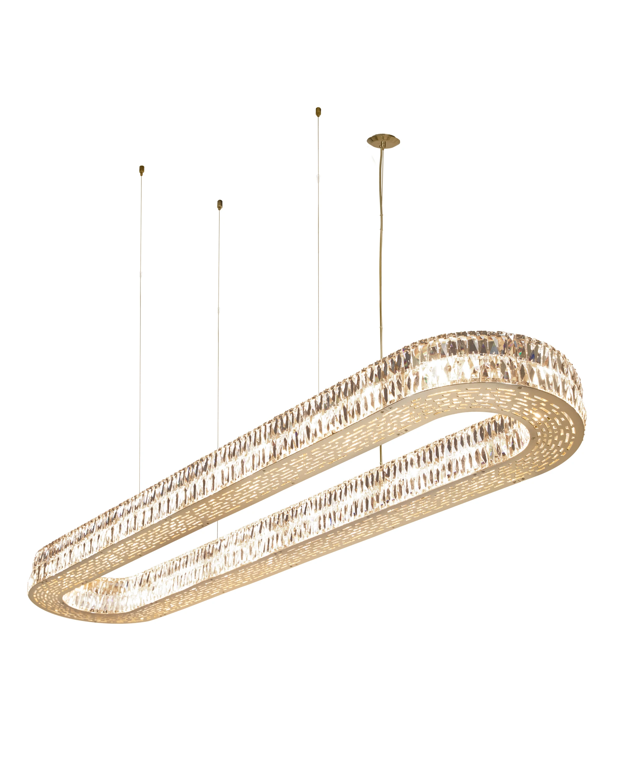 /storage/Luxury brass crystal snooker suspension with layered crystal design inspired by the glow of stars