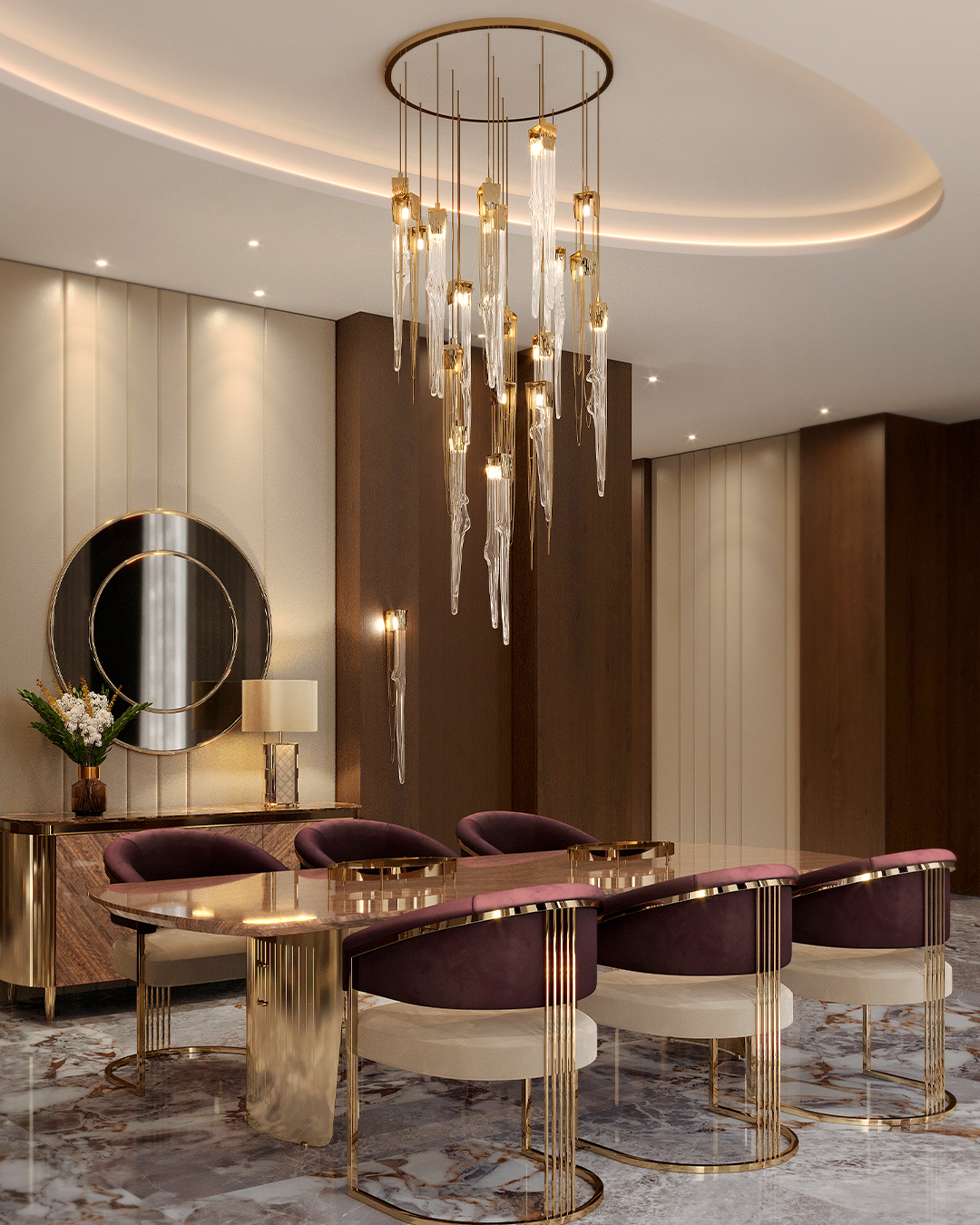 /storage/Luxury brass suspension with handcrafted crystal details inspired by natural stalactites, combining elegance and sculptural design.