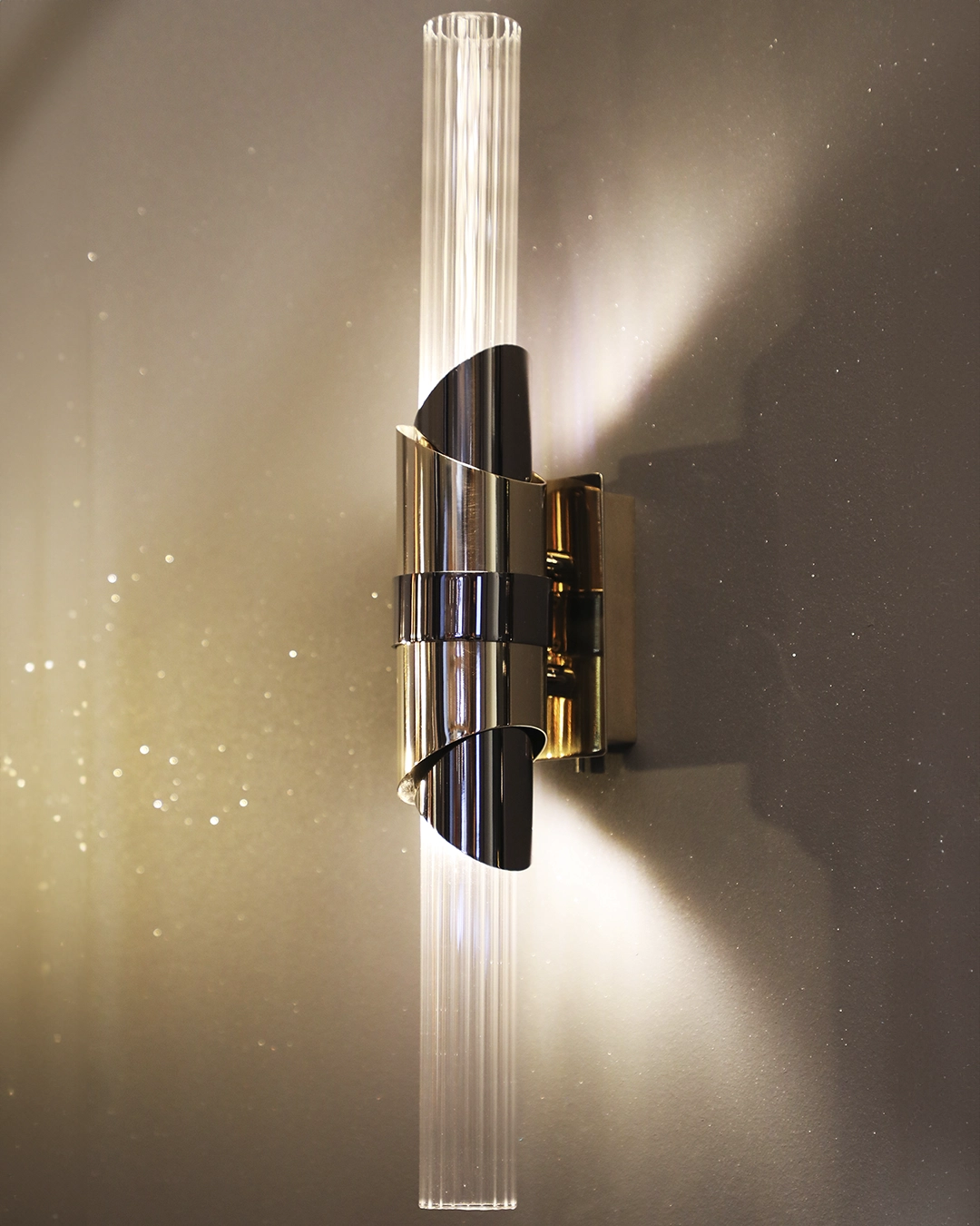 /storage/Luxury brass Turbine Wall Light with gold-plated and nickel accents, featuring a refined glass bulb that merges modern innovation with sophisticated craftsmanship.