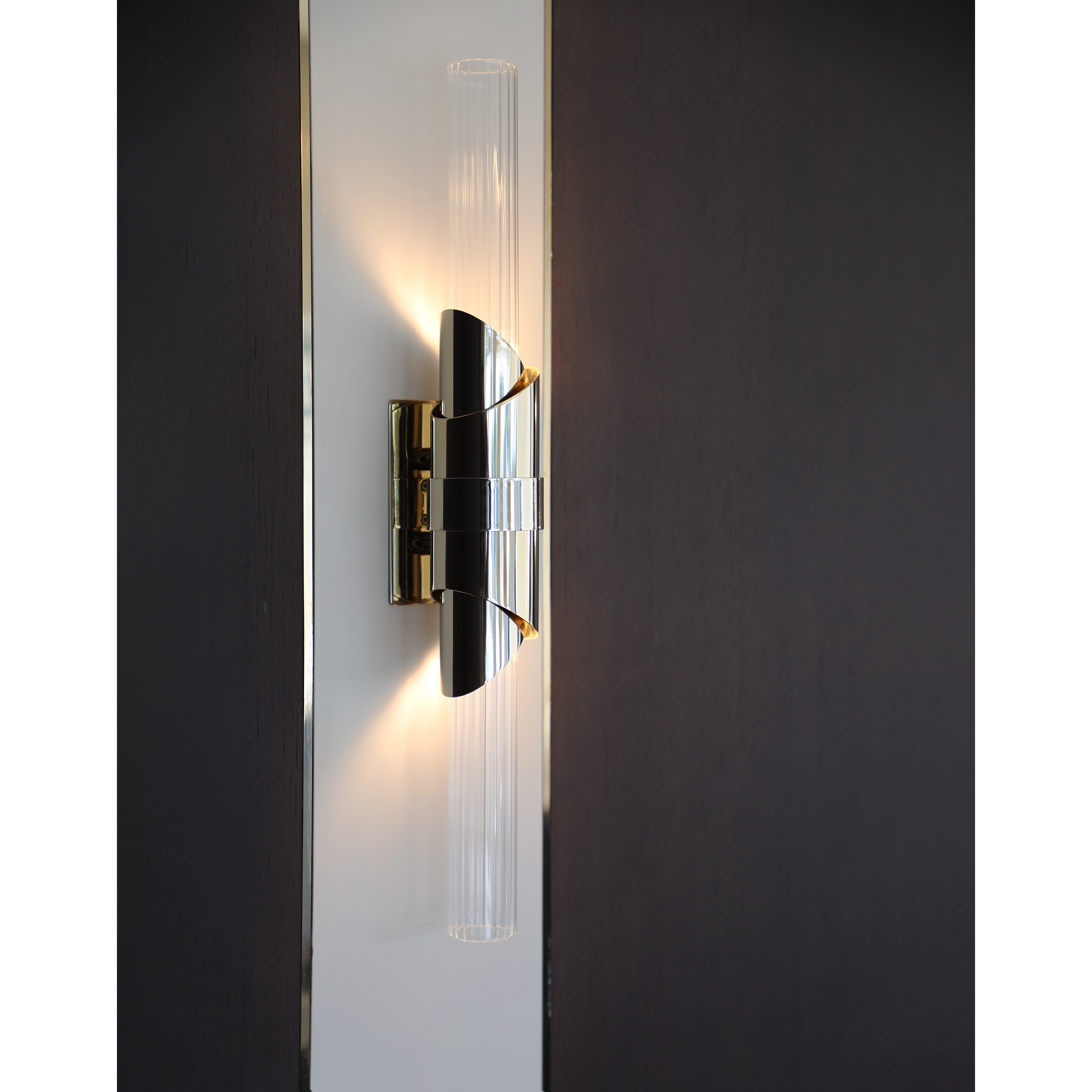 /storage/Luxury brass Turbine Wall Light with gold-plated and nickel accents, featuring a refined glass bulb that merges modern innovation with sophisticated craftsmanship.
