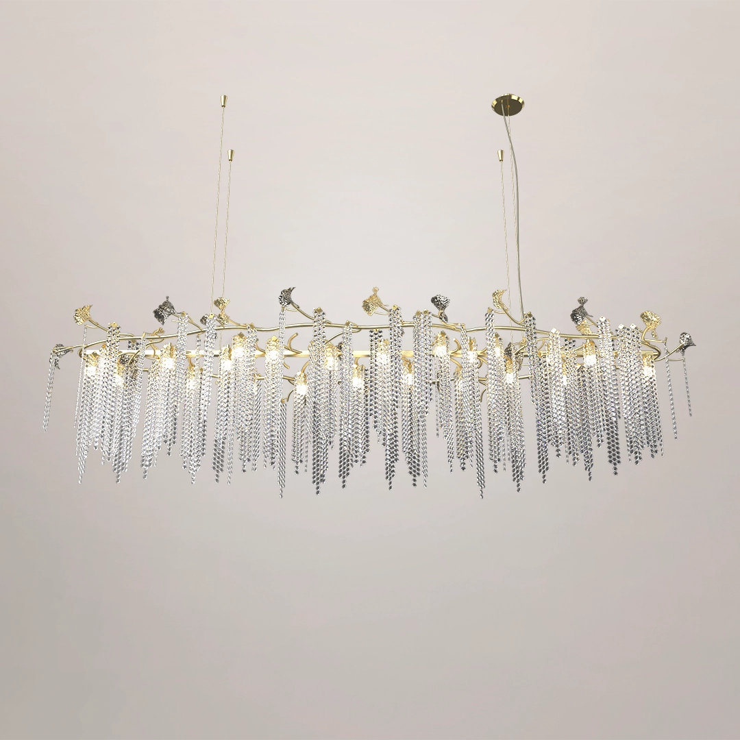 /storage/Luxury brass suspension snooker – brass and crystal light inspired by vineyard landscapes, by Castro Lighting.