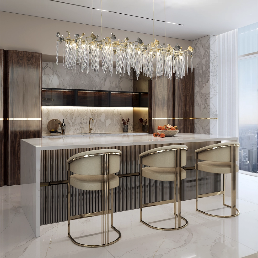 /storage/Luxury brass suspension snooker – brass and crystal light inspired by vineyard landscapes, by Castro Lighting.