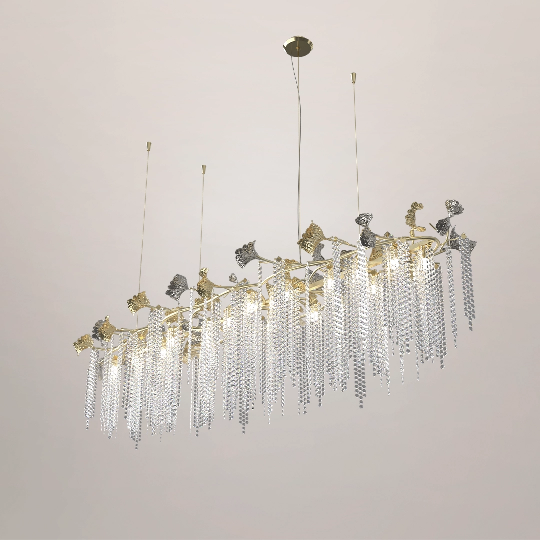 /storage/Luxury brass suspension snooker – brass and crystal light inspired by vineyard landscapes, by Castro Lighting.