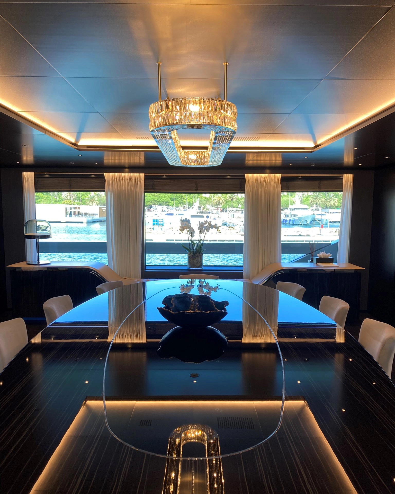 /storage/Luxury brass crystal snooker suspension with layered crystal design inspired by the glow of stars