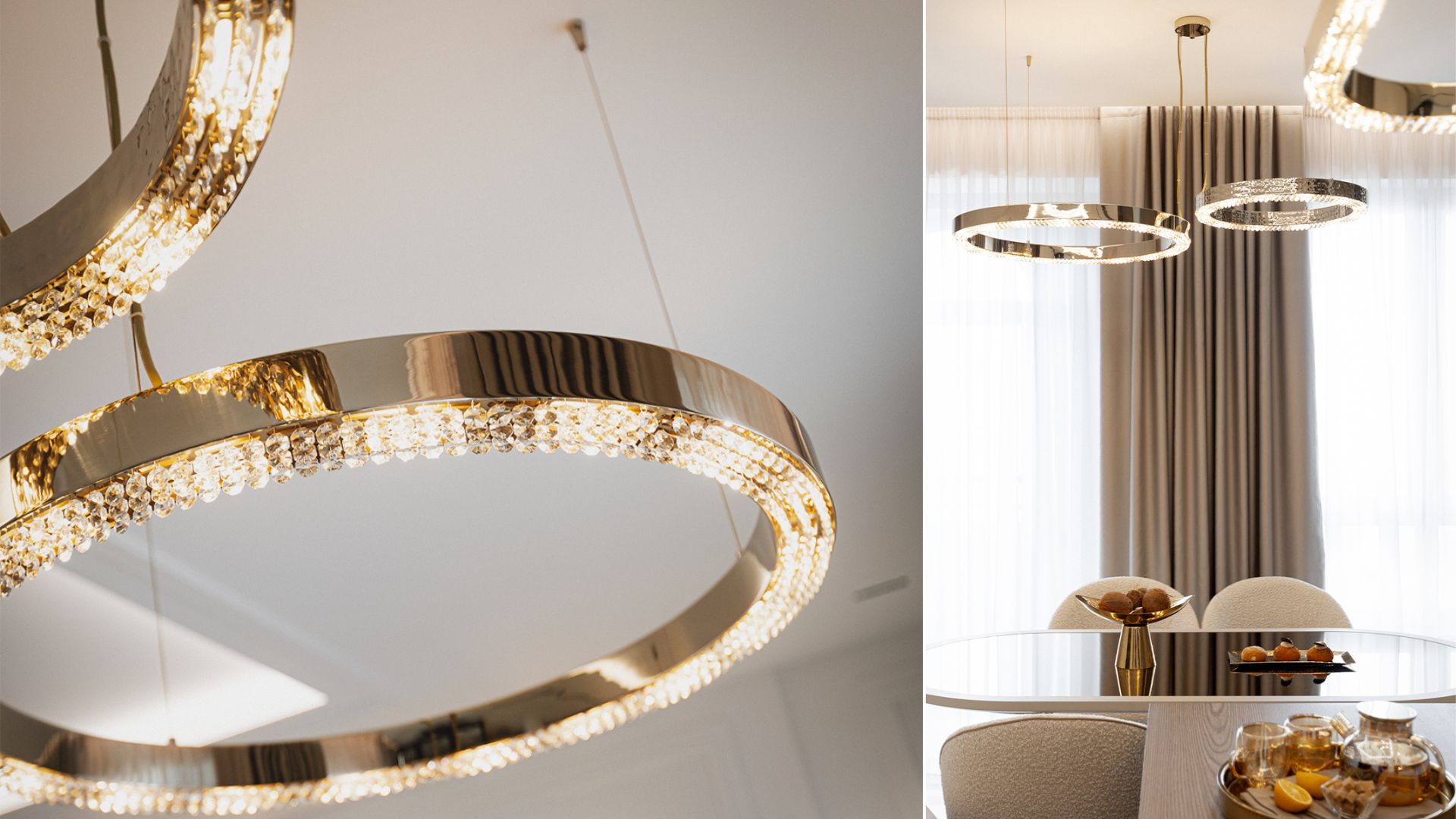 Residential Project in Vinytsia Ukraine by EDesign Studio featuring Metis Suspension, Metis Snooker Suspension and Avolto Wall Light 