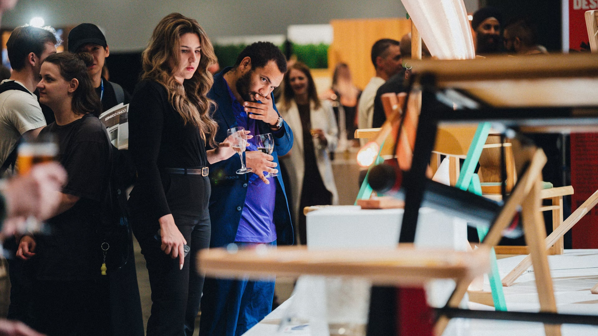 IDS Vancouver visitors exploring contemporary furniture and emerging design concepts on the exhibition floor.