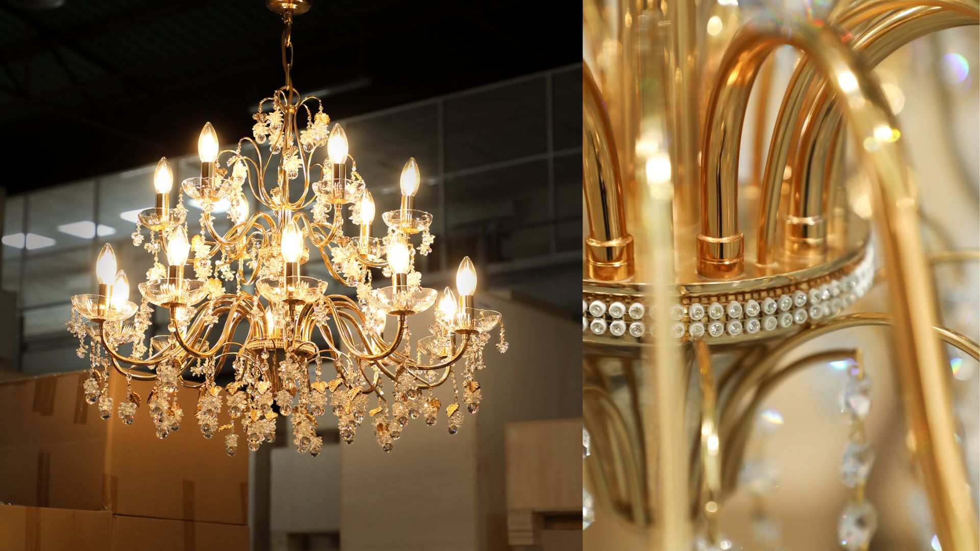 Elegant Tanger chandelier with updated traditional form, softened details, and refined contemporary finish