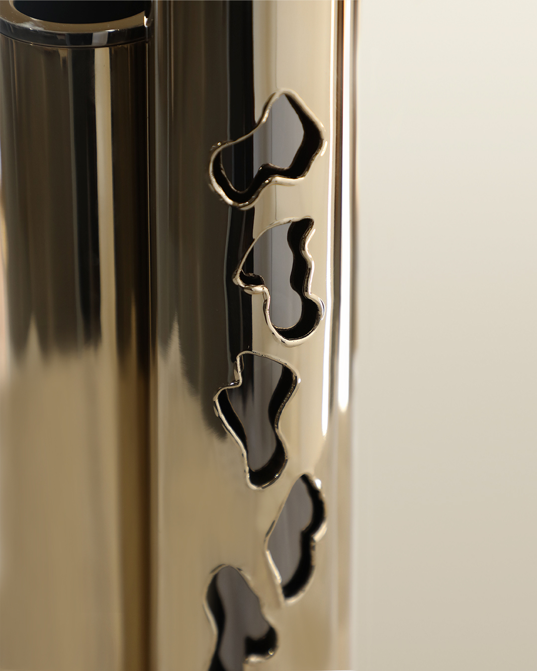 Animal print Safari Vase by Castro Lighting. This elegant decorative vase was crafted to enhance luxurious interiors with its simplicity and sophistication.