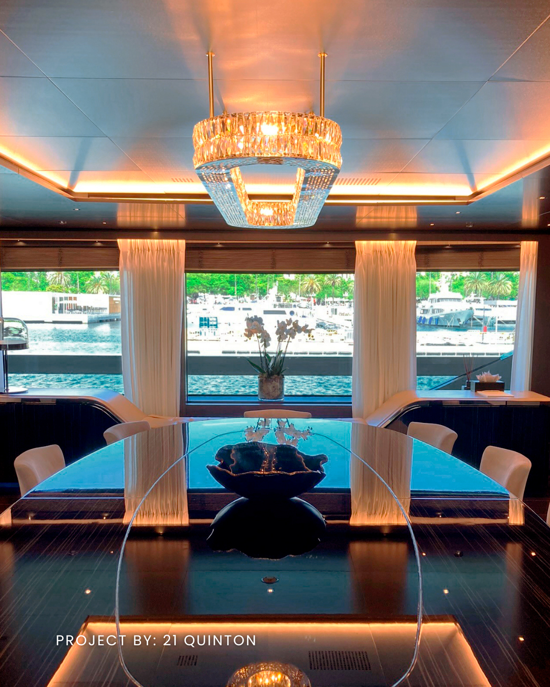 Spacium Snooker Suspension in Yacht Interior Design Project by 21 Quinton