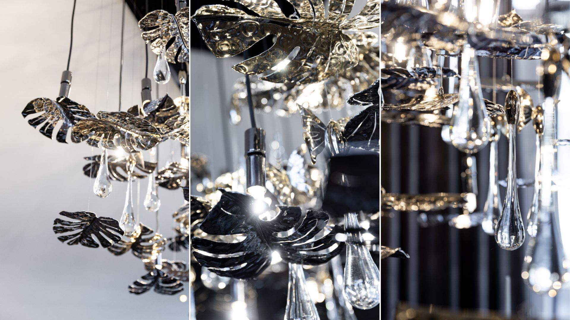 Rainforest Suspension transforming a Kyiv dining room with bespoke luxury lighting.