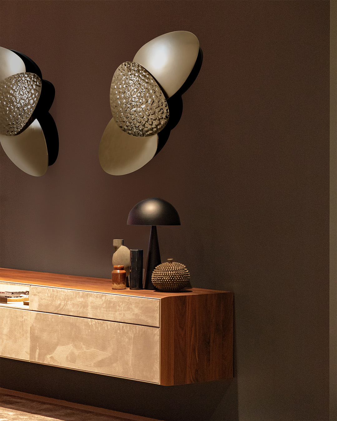Hallway with Mastery Wall Light by Castro Lighting- Baked Earth Colours Trend