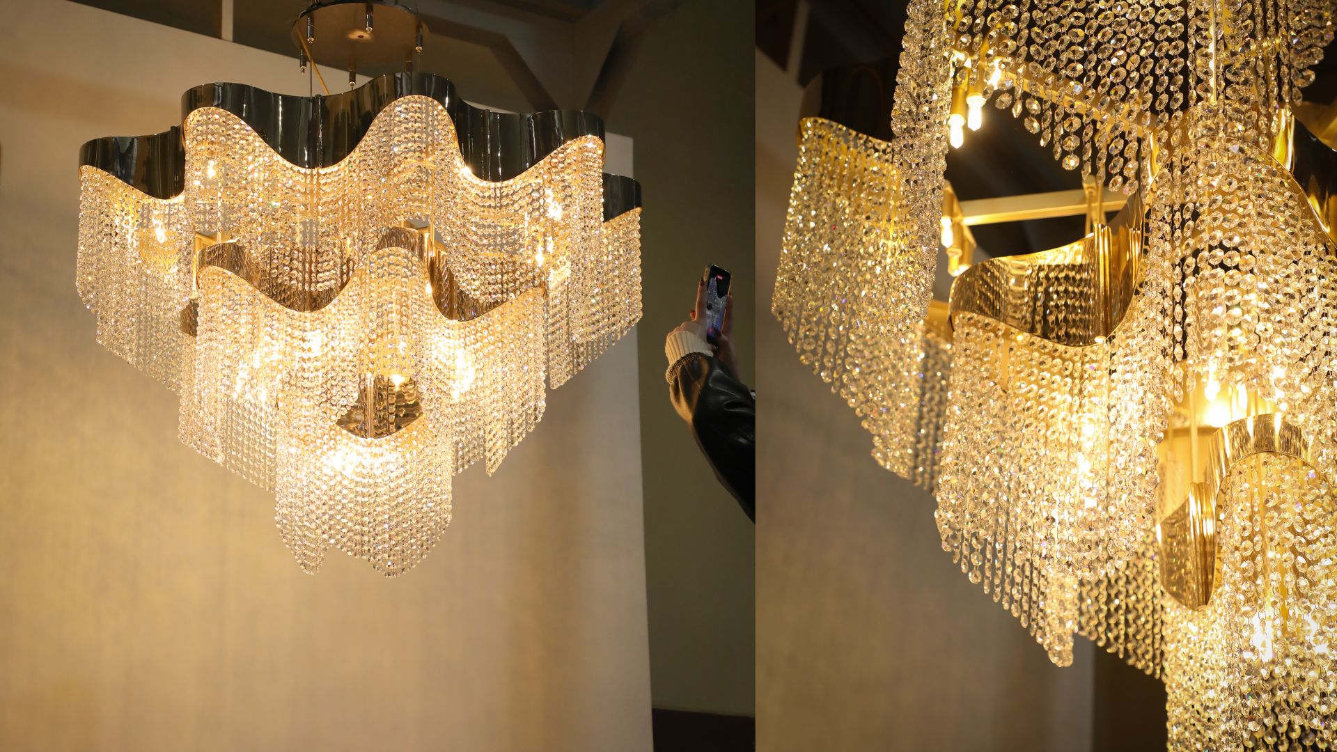 Flow Chandelier in Crystal | Castro Lighting